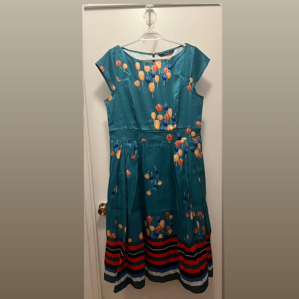 Dupioni cotton cocktail dress - never worn